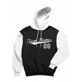 Custom Men'S Hoodies Featuring Personalized Names And Numbers - Available in Multiple Colors, Suitable for Baseball, Hiking, And Everyday Casual Wear - with a Hood, Front Pocket, Made of, Perfect for Outdoor Activities, Plus Size